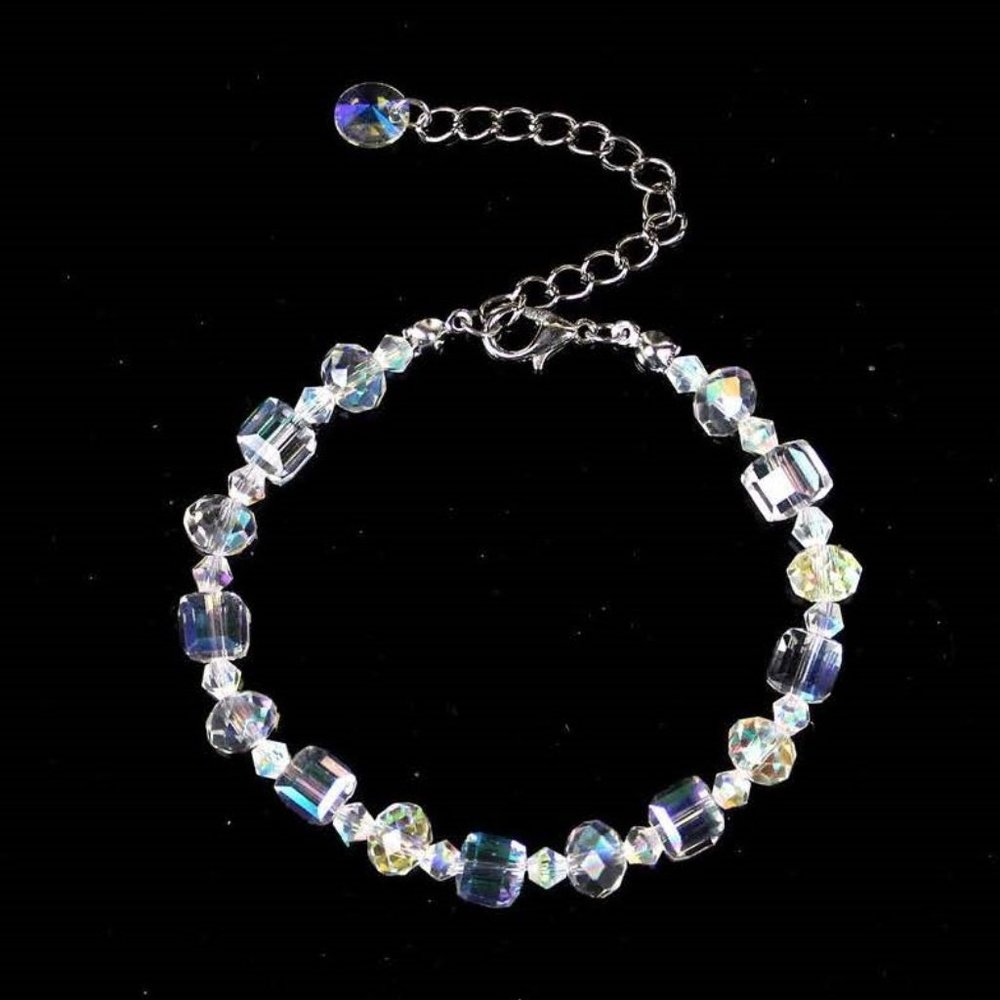 Irridescent Crystal Bracelet/Anklet - Picture 5 of 7